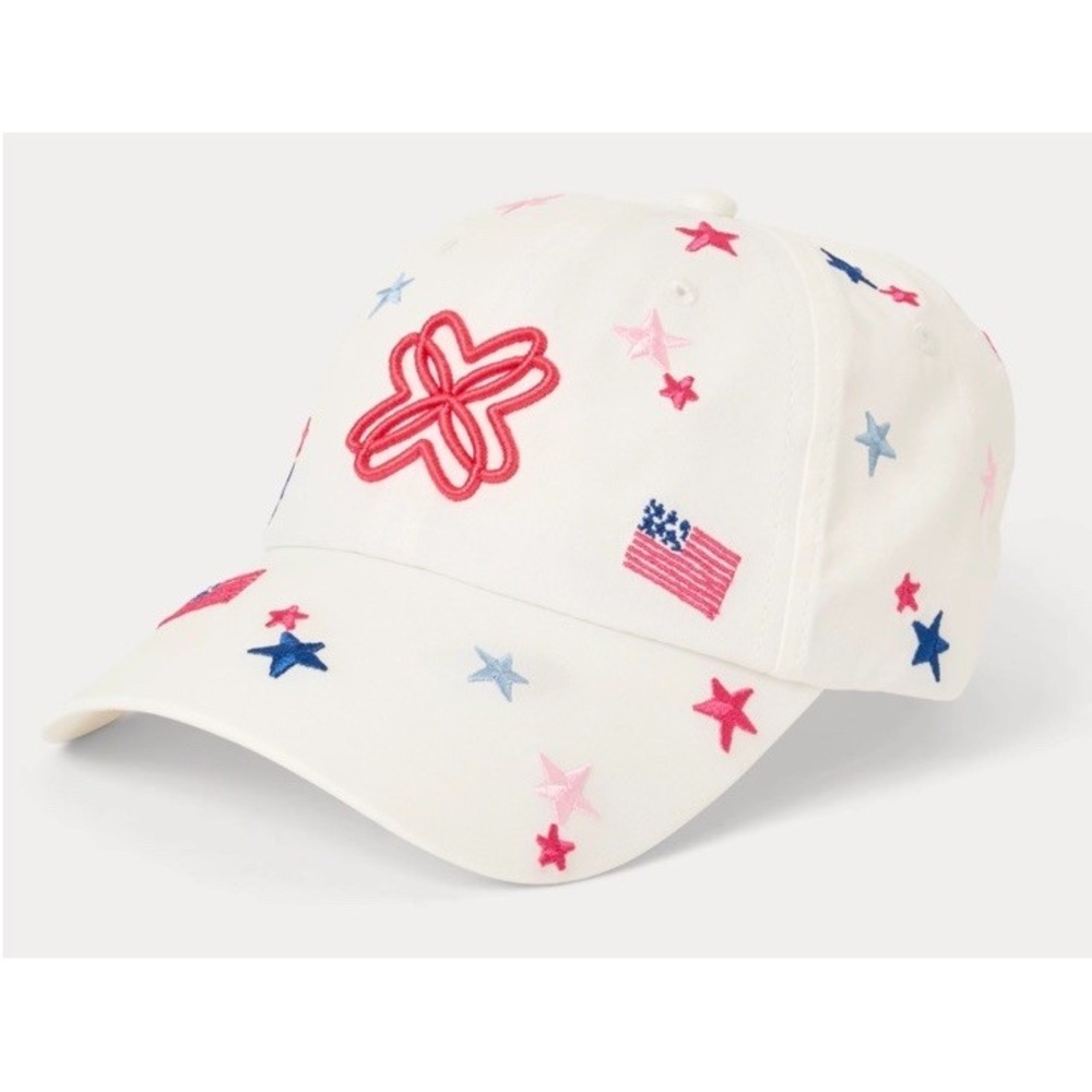 New Lilly Pulitzer It's A 250th Celebration Embroidered Hat Cap Resort White USA